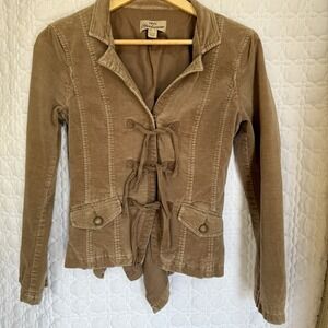 MNG Mango brown velvet-like jacket size Small